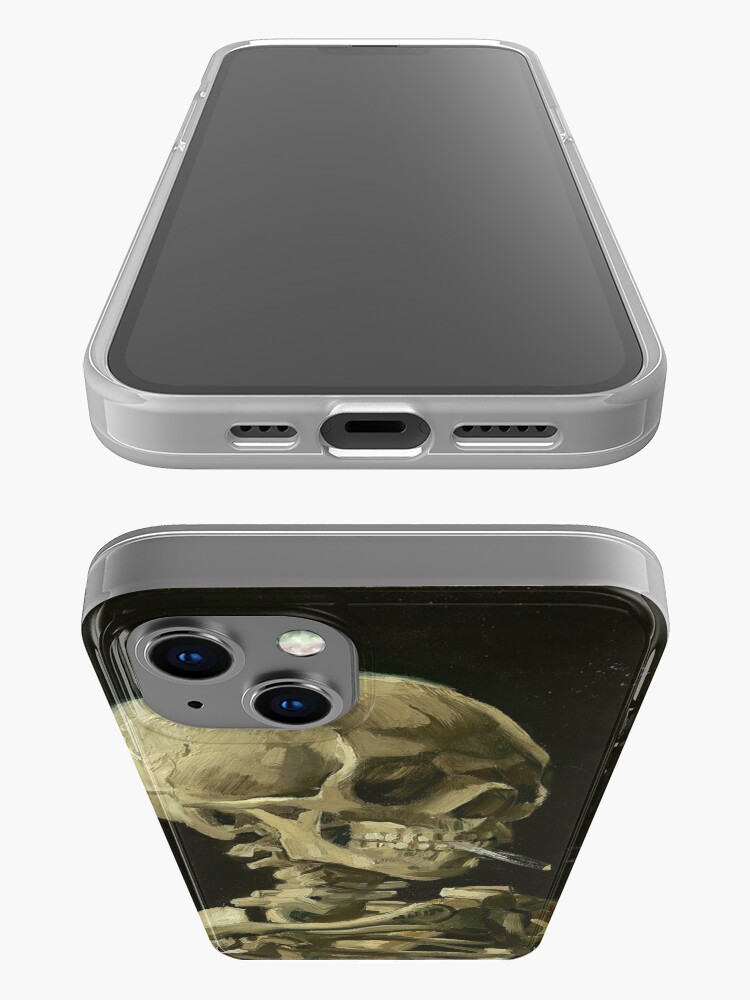 Disover Skull of a Skeleton with Burning Cigarette - Van Gogh iPhone Case