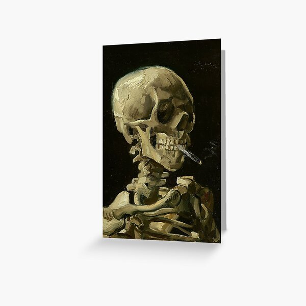 Item preview, Skull of a Skeleton with Burning Cigarette - Van Gogh designed and sold by BestPaintings.
