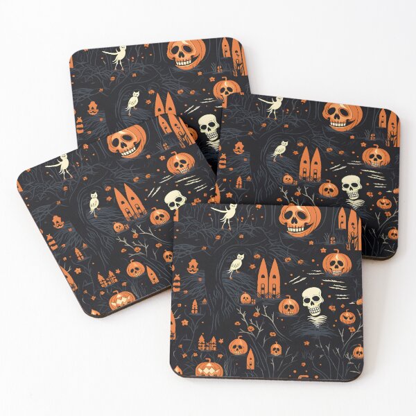 Item preview, halloween pumpkin creepy pattern designed and sold by PrintablePalace.