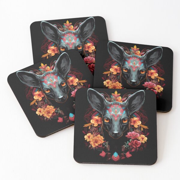 Item preview, Xoloitzcuintli in Dia de los Muertos Style - Vibrant Contrasts designed and sold by InkedBeasts.