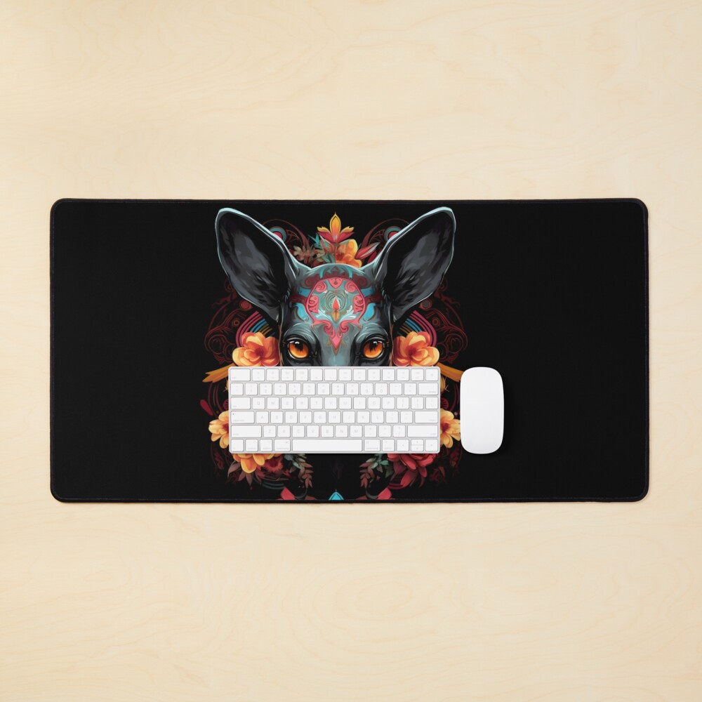 Vista previa del artículo con la obra «Alfombrilla de escritorio», diseñado y vendido por InkedBeasts.