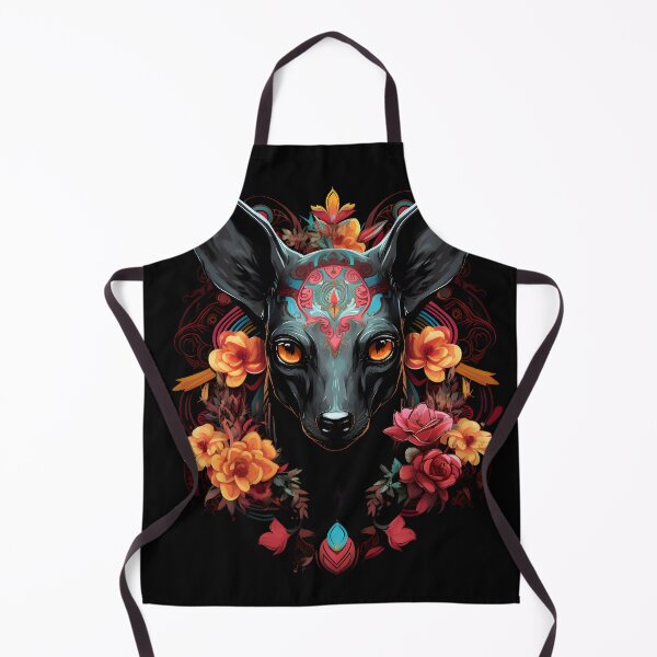 Item preview, Xoloitzcuintli in Dia de los Muertos Style - Vibrant Contrasts designed and sold by InkedBeasts.