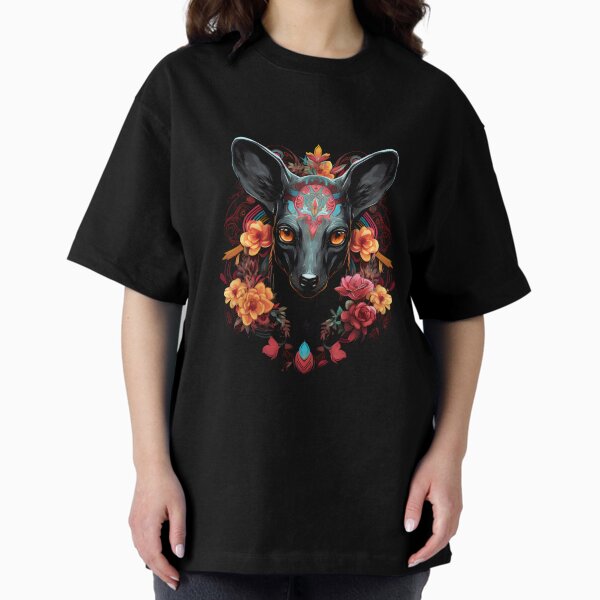 Vista previa del artículo con la obra «Xoloitzcuintli en estilo Día de los Muertos - Contrastes vibrantes», diseñado y vendido por InkedBeasts.