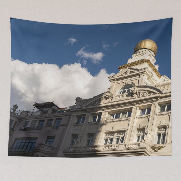 Item preview, Half and Half - Sophisticated Madrid Facades in Sun and Shade designed and sold by Georgia Mizuleva.
