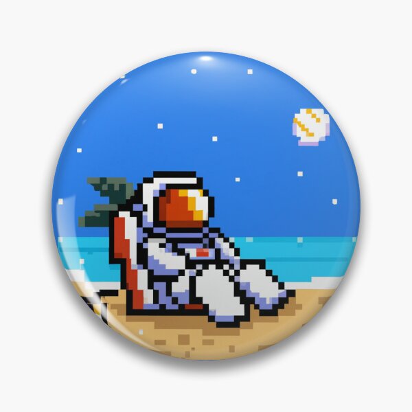 Item preview, Astronaut Bing Chilin on the beach designed and sold by CyberPunkSpace.