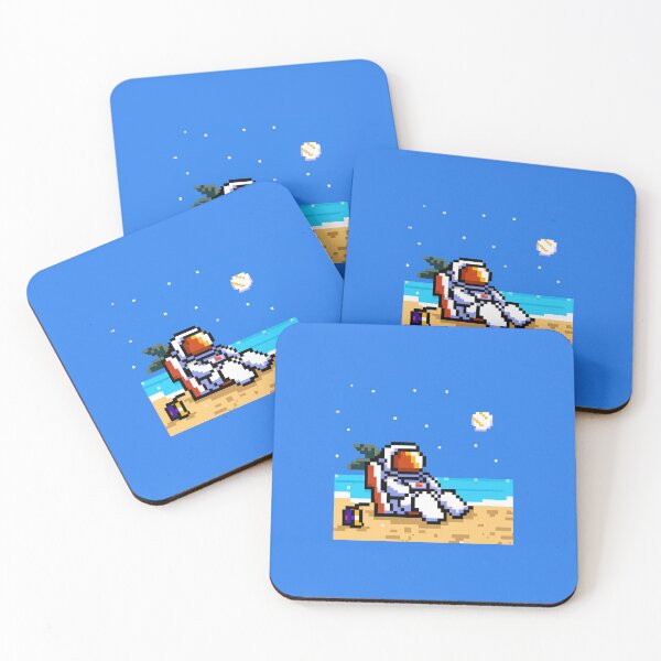 Item preview, Astronaut Bing Chilin on the beach designed and sold by CyberPunkSpace.