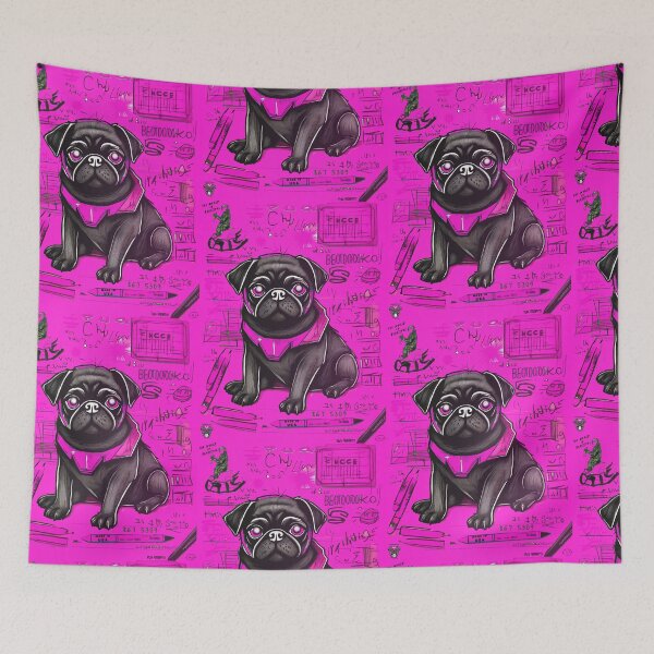 Item preview, Pug Sketchbook 10 PINK designed and sold by RedBluffTraders.