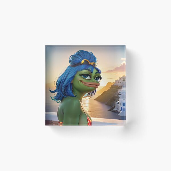 Item preview, Pepe girlfriend in Santorini designed and sold by Pepooteric.