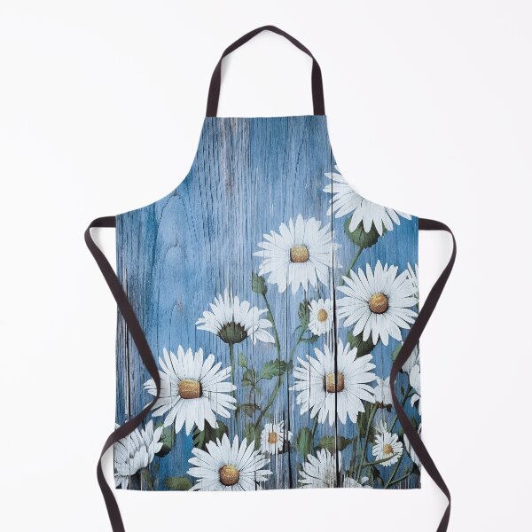 Item preview, Daisies on a blue wooden background designed and sold by FlyingRaven1.