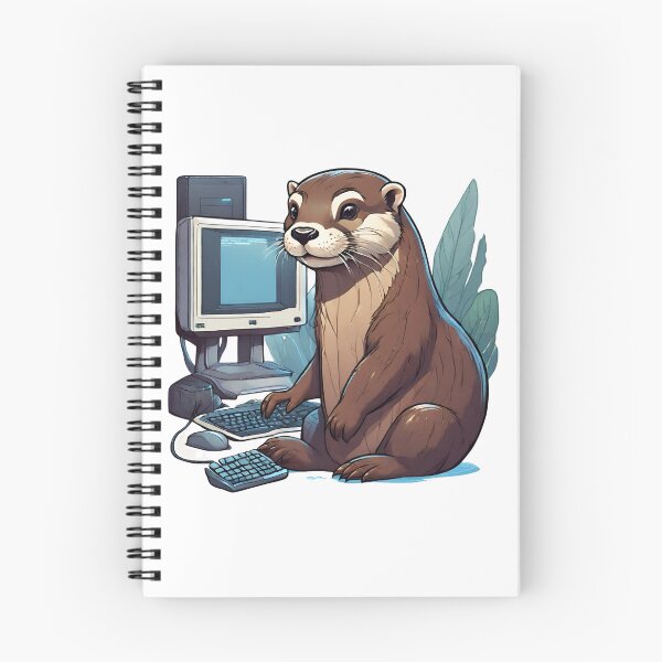 Item preview, Cute futuristic computer scientist otter designed and sold by ExtraSilver.