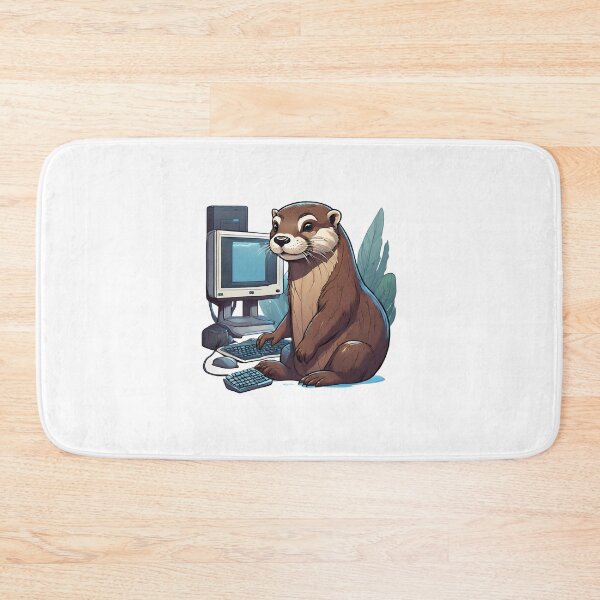 Item preview, Cute futuristic computer scientist otter designed and sold by ExtraSilver.
