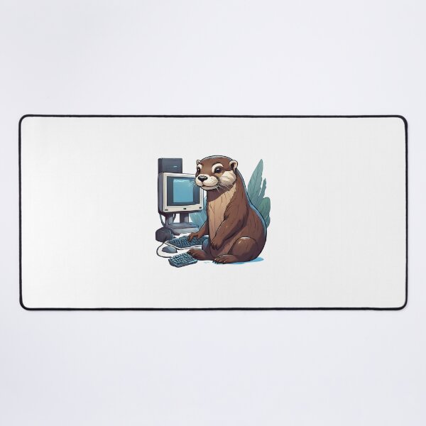 Item preview, Cute futuristic computer scientist otter designed and sold by ExtraSilver.