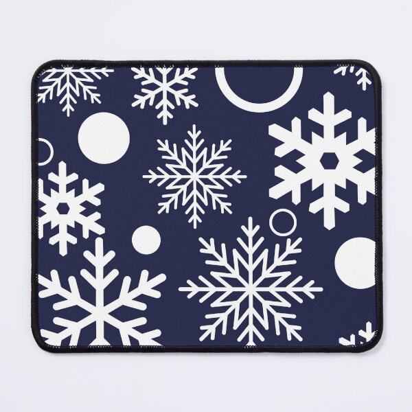 Item preview, Winter Snowflakes in white on navy designed and sold by PaperViewStore.