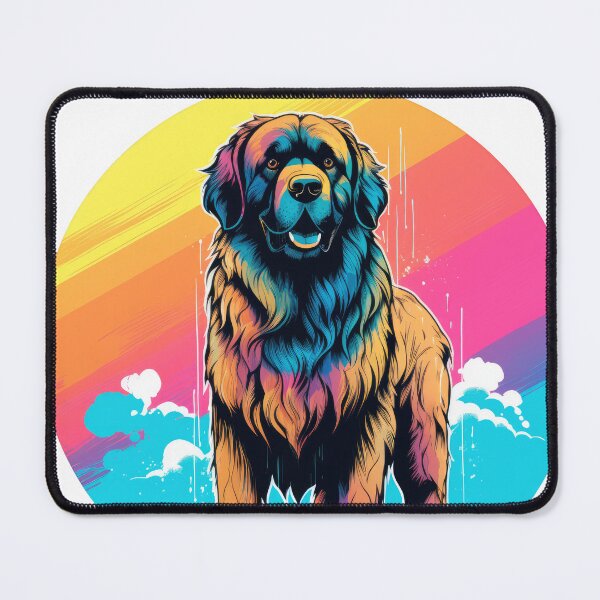 Item preview, beautiful Leonberger dog with rainbow colors designed and sold by WallyPink.
