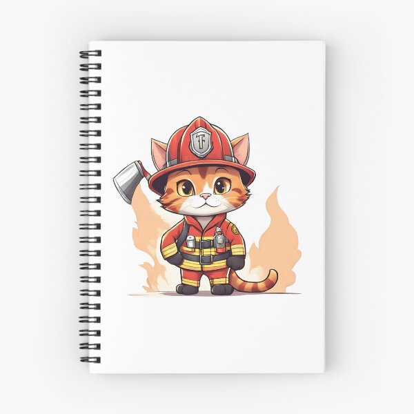 Item preview, Cute firefighter cat designed and sold by ExtraSilver.