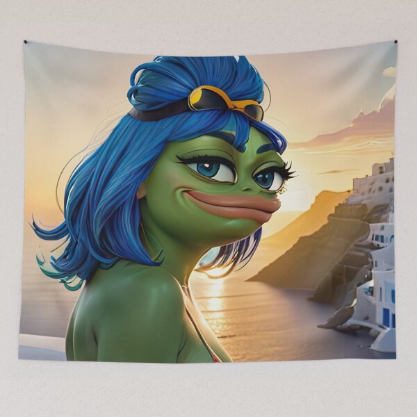 Item preview, Pepe girlfriend in Santorini designed and sold by Pepooteric.