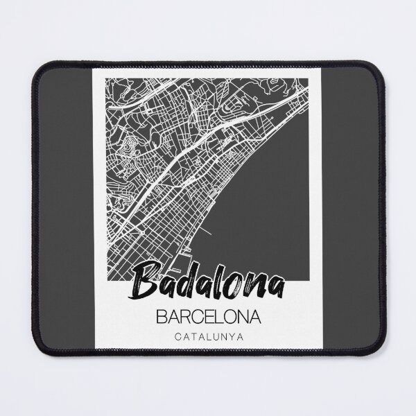 Item preview, Badalona, Barcelona: A Stylish Map & Typography Fusion designed and sold by crispy-prints.