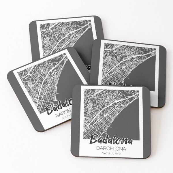 Item preview, Badalona, Barcelona: A Stylish Map & Typography Fusion designed and sold by crispy-prints.