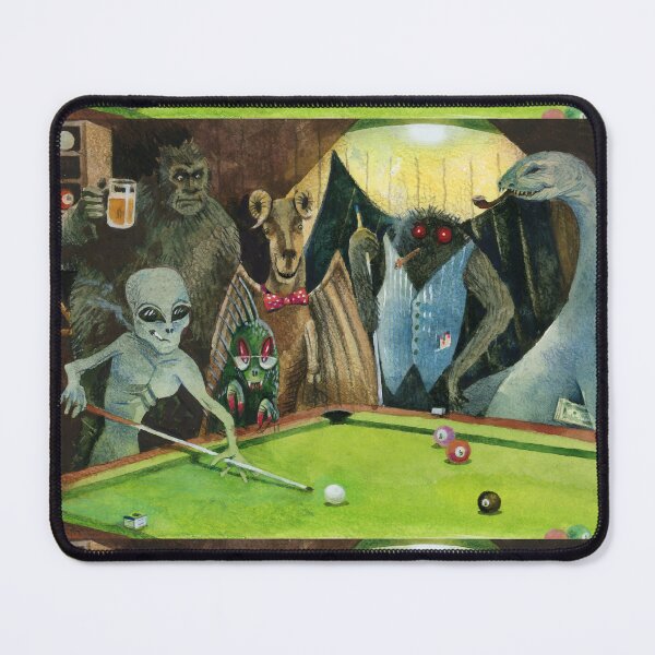 Item preview, Cryptids playing pool designed and sold by prunstedler.