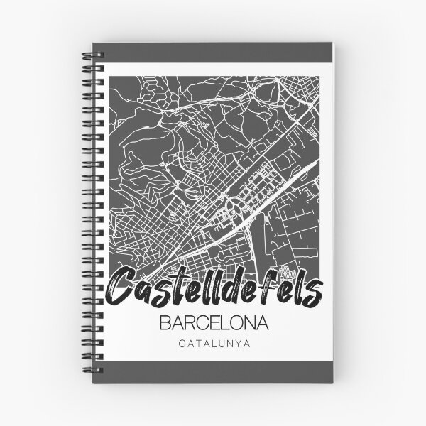 Item preview, Castelldefels, Barcelona: A Stylish Map & Typography Fusion designed and sold by crispy-prints.