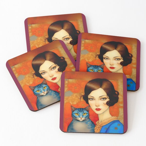 Item preview, Beautiful girl with a cat. designed and sold by Natalia-Vlad.