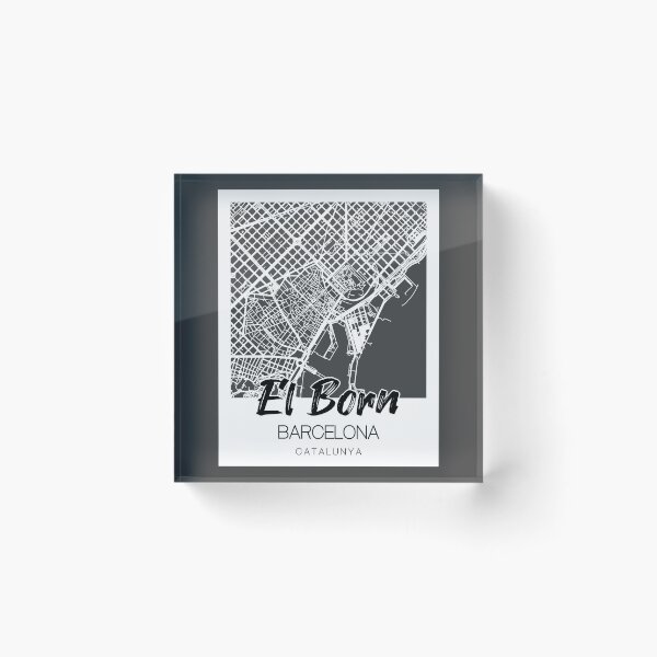 Item preview, El Born, Barcelona: A Stylish Map & Typography Fusion designed and sold by crispy-prints.