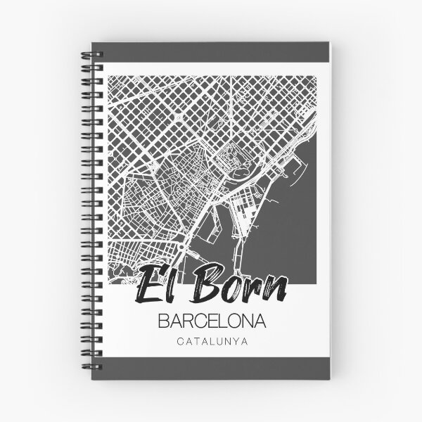 Item preview, El Born, Barcelona: A Stylish Map & Typography Fusion designed and sold by crispy-prints.