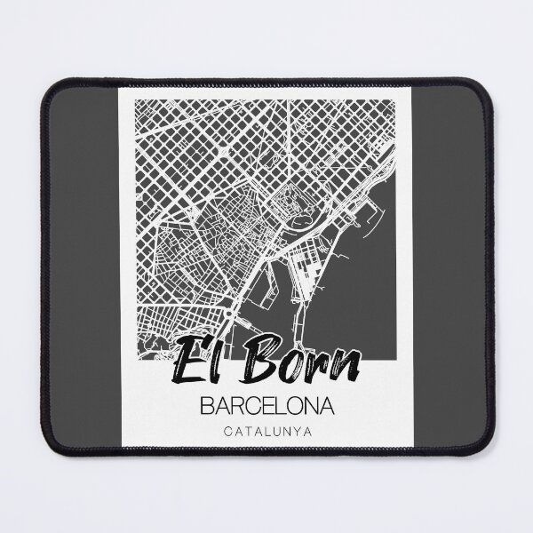 Item preview, El Born, Barcelona: A Stylish Map & Typography Fusion designed and sold by crispy-prints.