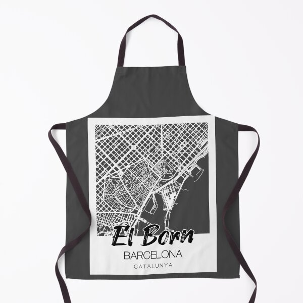 Item preview, El Born, Barcelona: A Stylish Map & Typography Fusion designed and sold by crispy-prints.
