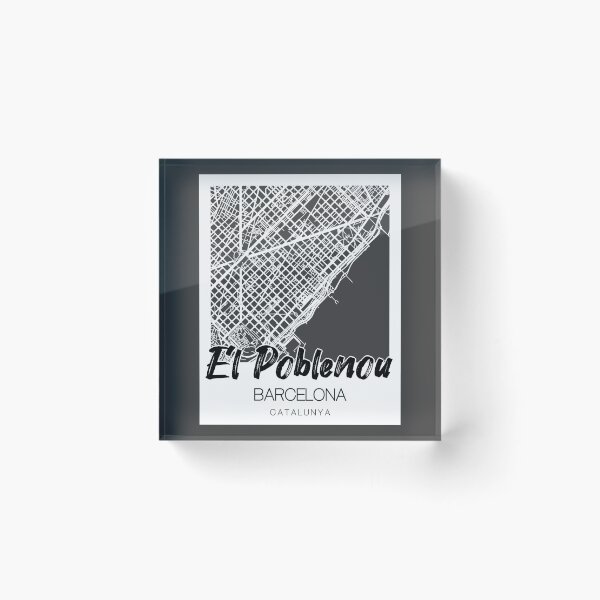 Item preview, Copy of El Poblenou, Barcelona: A Stylish Map & Typography Fusion designed and sold by crispy-prints.