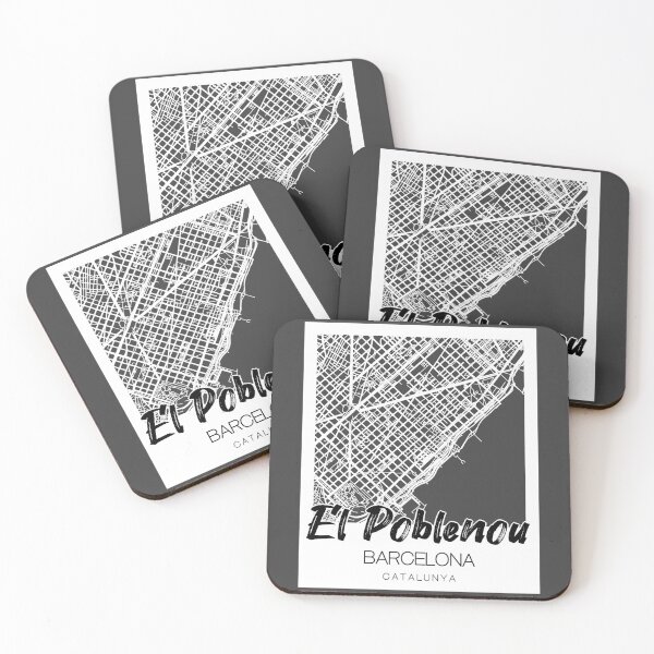 Item preview, Copy of El Poblenou, Barcelona: A Stylish Map & Typography Fusion designed and sold by crispy-prints.