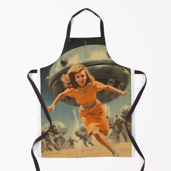 Item preview, Woman running from UFO designed and sold by retoximus.