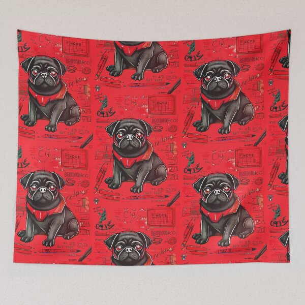 Item preview, Pug Sketchbook 10 RED designed and sold by RedBluffTraders.
