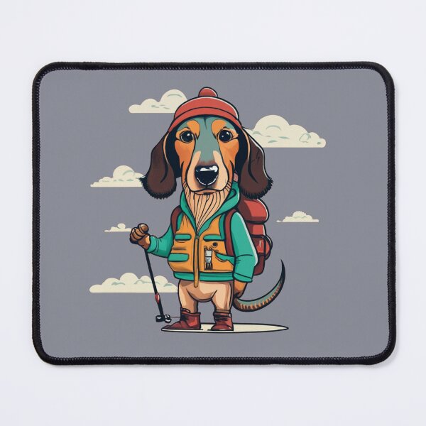 Item preview, Funny Dachshund Dog Hiking Cartoon designed and sold by Nature's Fancy.