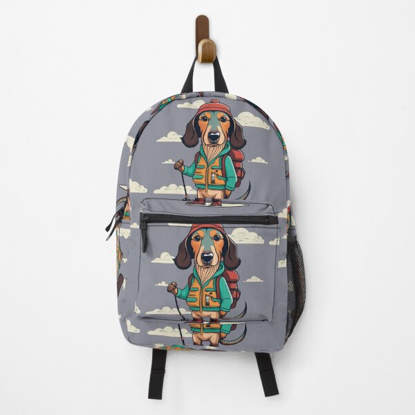 Item preview, Funny Dachshund Dog Hiking Cartoon designed and sold by Nature's Fancy.