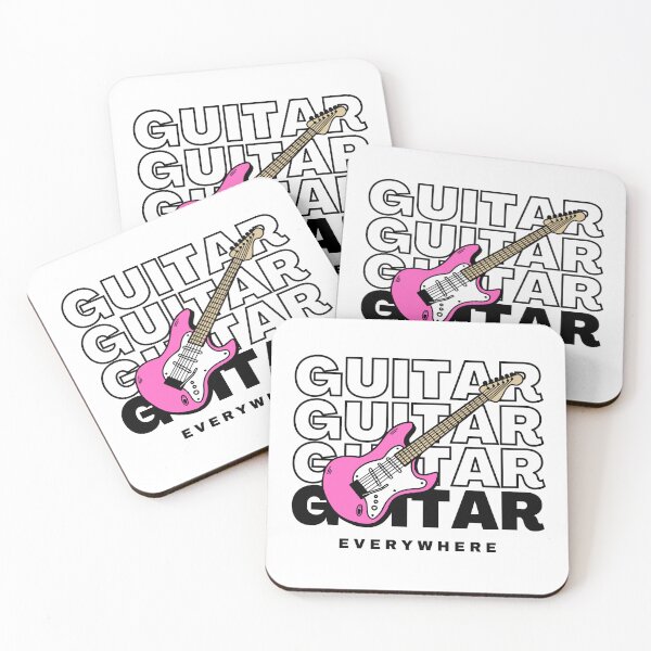 Item preview, PINK GUITAR GUITAR - designs for guitarist designed and sold by Musicians-world.