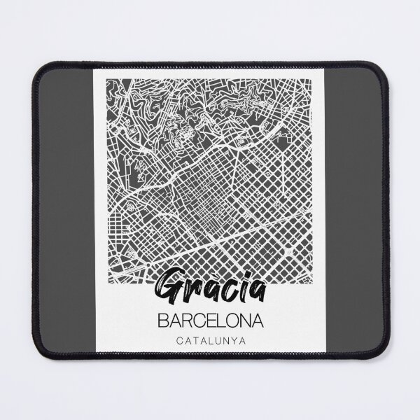 Item preview, Gràcia, Barcelona: A Stylish Map & Typography Fusion designed and sold by crispy-prints.
