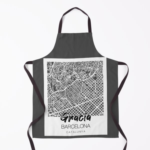 Item preview, Gràcia, Barcelona: A Stylish Map & Typography Fusion designed and sold by crispy-prints.