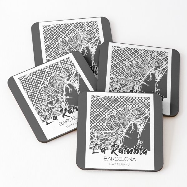 Item preview, La Rambla, Barcelona: A Stylish Map & Typography Fusion designed and sold by crispy-prints.
