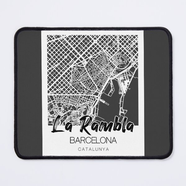 Item preview, La Rambla, Barcelona: A Stylish Map & Typography Fusion designed and sold by crispy-prints.