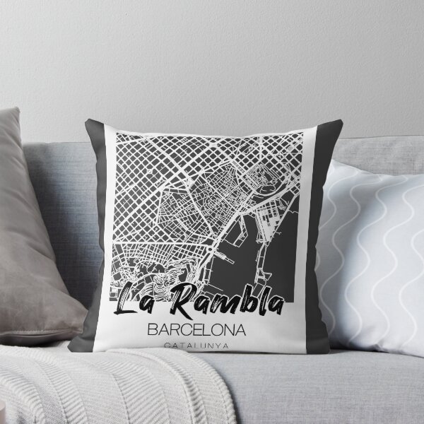 Item preview, La Rambla, Barcelona: A Stylish Map & Typography Fusion designed and sold by crispy-prints.