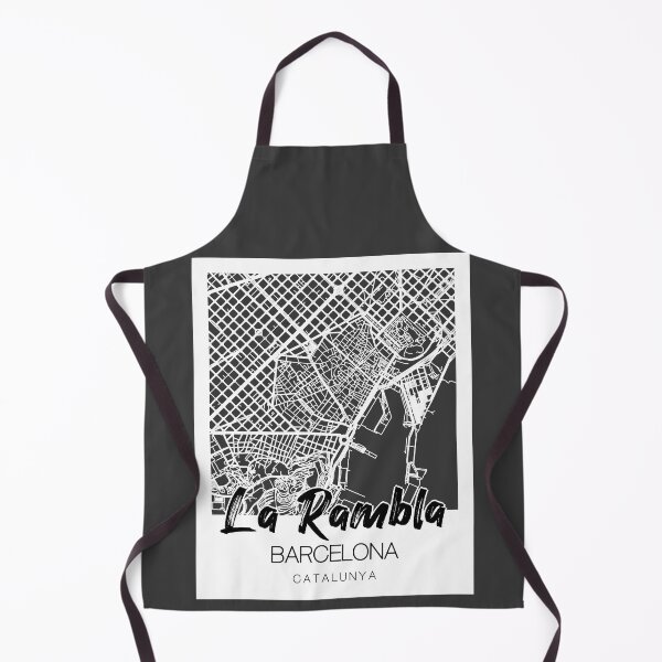 Item preview, La Rambla, Barcelona: A Stylish Map & Typography Fusion designed and sold by crispy-prints.