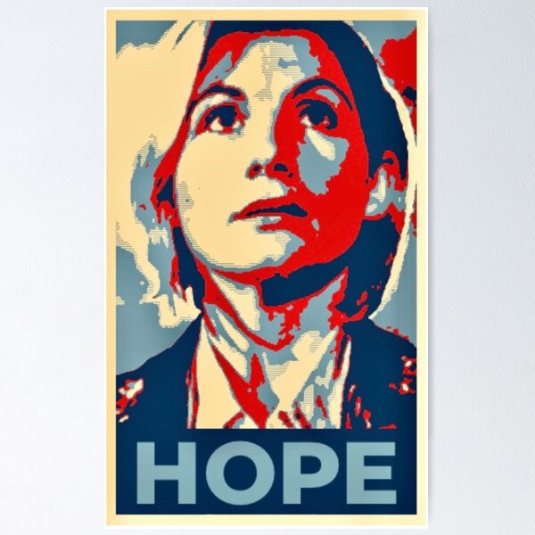 Item preview, Thirteenth Doctor ‘Obama Hope’ Poster designed and sold by RiveraAldridge.