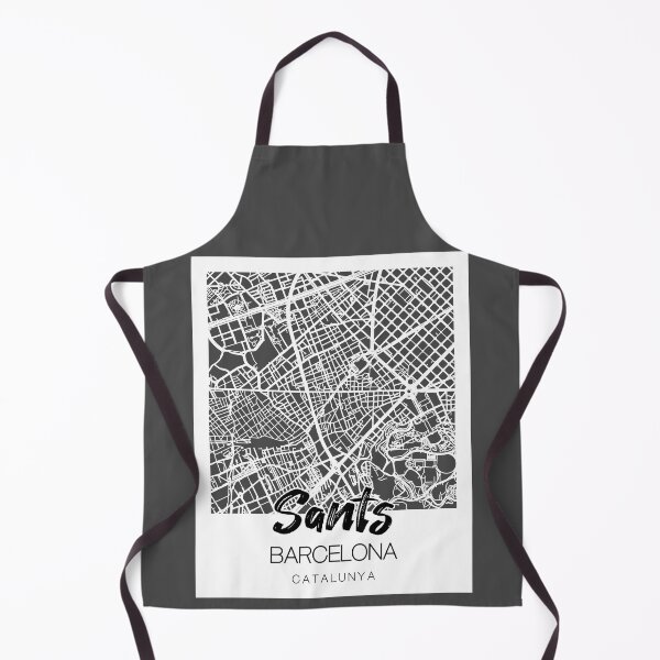 Item preview, Sants, Barcelona: A Stylish Map & Typography Fusion designed and sold by crispy-prints.