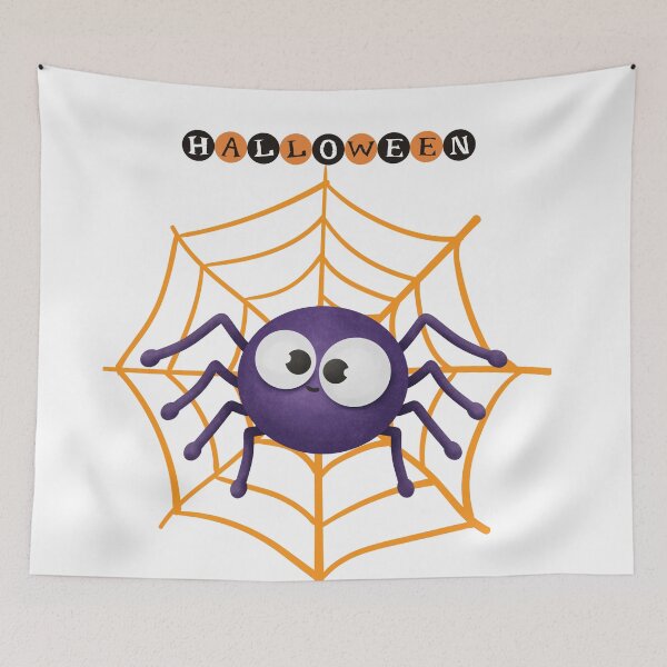 Item preview, Halloween: Cute Spider on Web designed and sold by TaraTs.