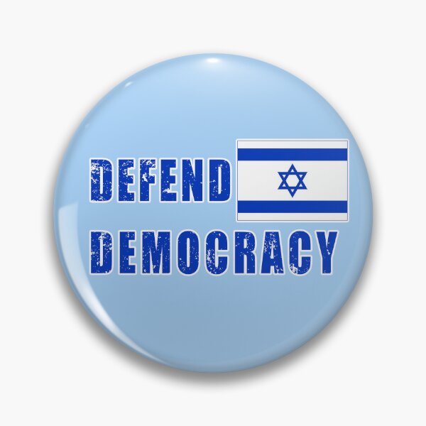 Item preview, DEFEND DEMOCRACY DEFEND ISRAEL WITH ISRAELI FLAG LIGHTLY DISTRESSED designed and sold by LoveAndDefiance.