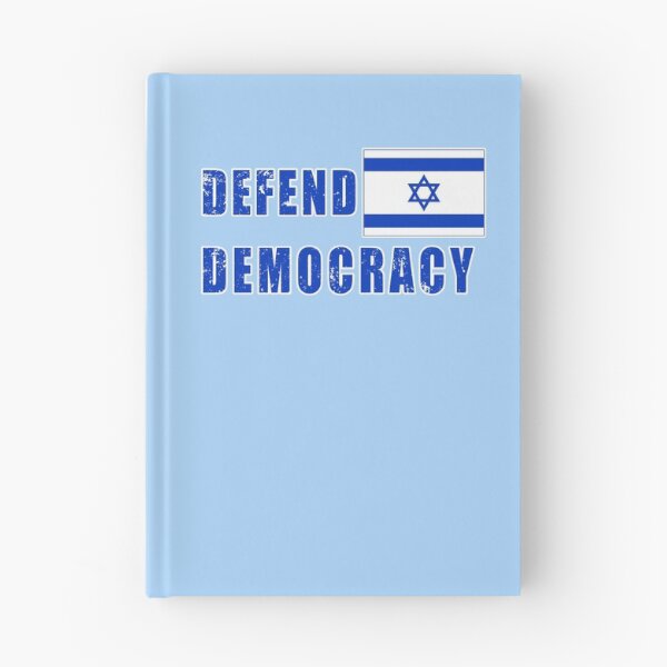 Item preview, DEFEND DEMOCRACY DEFEND ISRAEL WITH ISRAELI FLAG LIGHTLY DISTRESSED designed and sold by LoveAndDefiance.