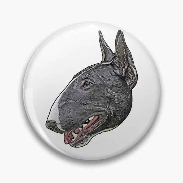 Item preview, Bull Terrier side profile designed and sold by AikasHeaven.