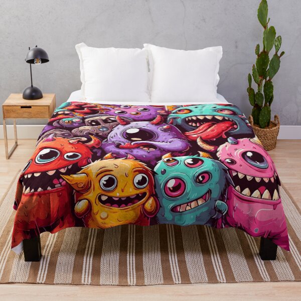 Item preview, Street art cute monsters pattern designed and sold by TomFrontierArt.