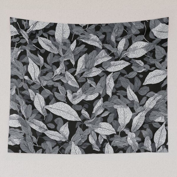 Item preview, Ayahuasca Reverie: Monochrome Leaf Harmony designed and sold by cornelius403.